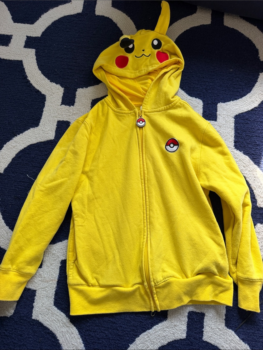 Pokemon Yellow Pikachu Hoodie with Poké Ball Details